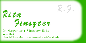 rita finszter business card